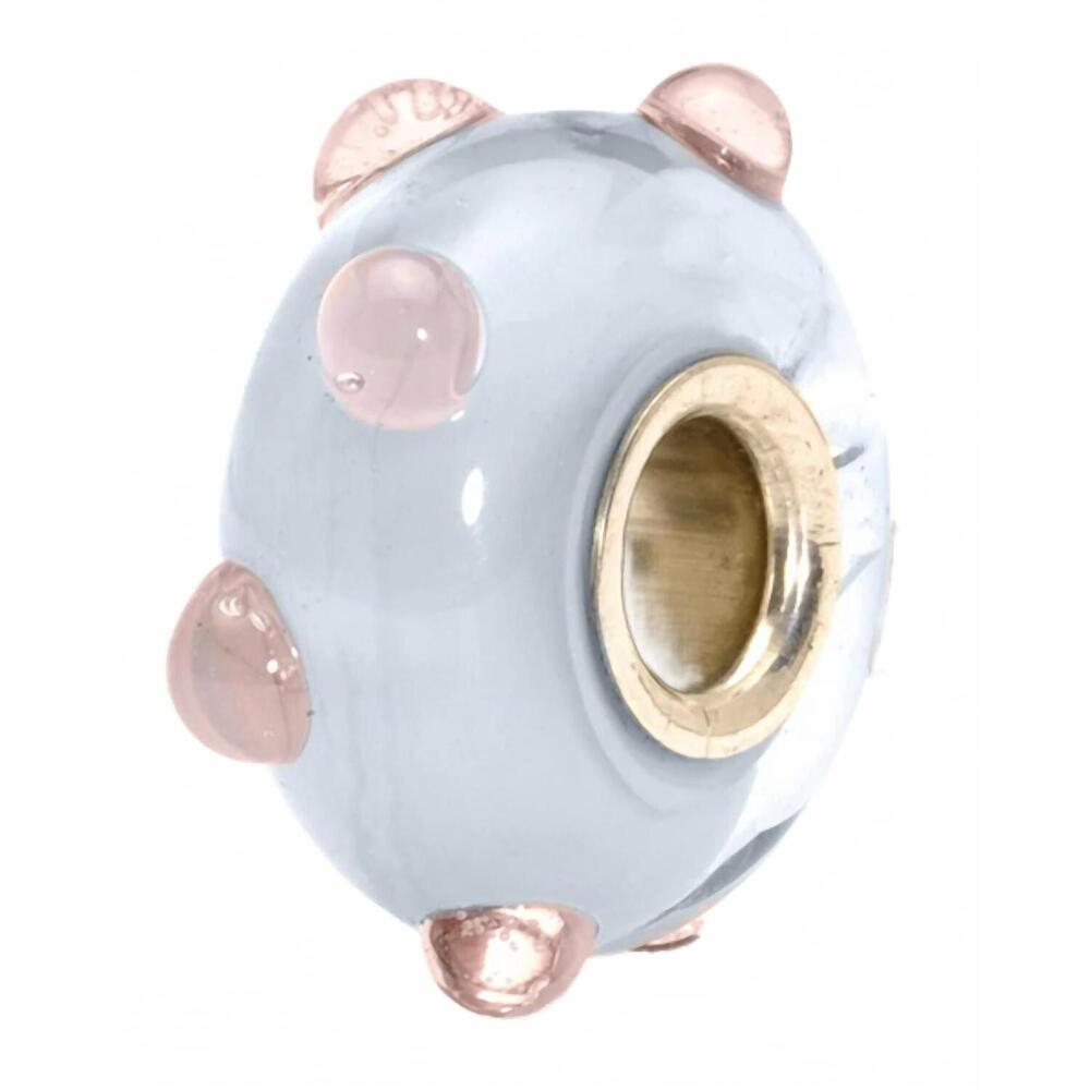 NEW TROLLBEADS women's pastel bud glass bead charm in blue